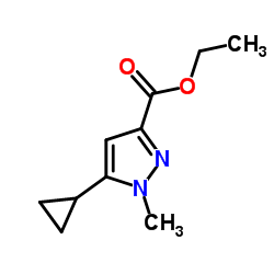 5-环丙基-1-甲基-1H-吡唑-3-羧酸乙酯结构式