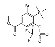 Methyl 3-bromo-5-(((trifluoromethyl)sulfonyl)-oxy)-4-(trimethylsilyl)benzoate Structure