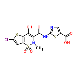 N-Des(2-pyridinyl)-N-(5-carboxy-2-thiazolyl) Lornoxicam结构式