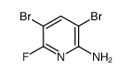 3,5-dibromo-6-fluoropyridin-2-amine structure