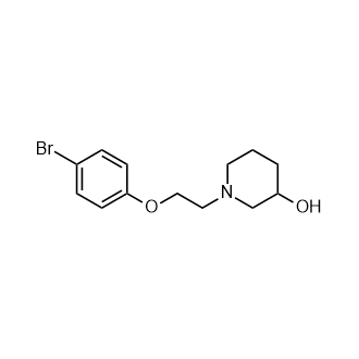 1-(2-(4-Bromophenoxy)ethyl)piperidin-3-ol Structure