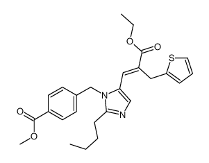 methyl 4-[[2-butyl-5-[(E)-3-ethoxy-3-oxo-2-(thiophen-2-ylmethyl)prop-1-enyl]imidazol-1-yl]methyl]benzoate结构式