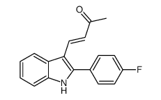 4-(2-(4-fluorophenyl)-1H-indol-3-yl)but-3-en-2-one结构式