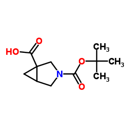 3-(叔丁氧羰基)-3-氮杂双环[3.1.0]己烷-1-羧酸结构式