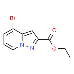 4-溴吡唑并[1,5-a]吡啶-2-甲酸乙酯结构式