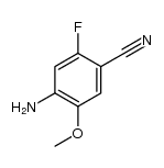 2-氟-4-氨基-5-甲氧基苯腈结构式