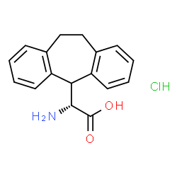 (R)-2-氨基-2-(10,11-二氢-5H-二苯并[a,d][7]轮烯-5-基)乙酸盐酸结构式