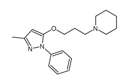1-[3-[(3-Methyl-1-phenyl-1H-pyrazol-5-yl)oxy]propyl]piperidine Structure