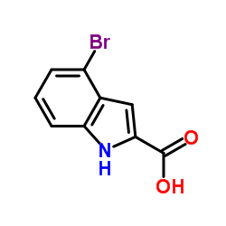 4-溴吲哚-2-羧酸结构式