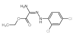 2-氨基-2-[2-(2,4-二氯苯基)亚肼基]-乙酸乙酯结构式
