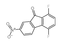 1,4-difluoro-7-nitro-fluoren-9-one结构式