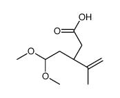 (3R)-3-(2,2-dimethoxyethyl)-4-methylpent-4-enoic acid结构式