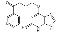 4-[(2-amino-7H-purin-6-yl)oxy]-1-pyridin-3-ylbutan-1-one结构式