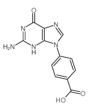 Benzoic acid,4-(2-amino-1,6-dihydro-6-oxo-9H-purin-9-yl)-结构式