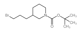 3-(3-溴丙基)哌啶-1-羧酸叔丁酯结构式