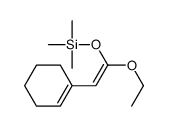 [2-(cyclohexen-1-yl)-1-ethoxyethenoxy]-trimethylsilane结构式