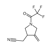 3-Pyrrolidineacetonitrile, 4-methylene-1-(trifluoroacetyl)- (9CI) Structure