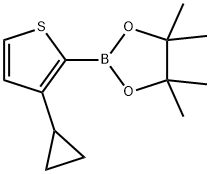3-Cyclopropylthiophene-2-boronic acid pinacol ester Structure