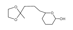 6-[3-(2-methyl-[1,3]dioxolan-2-yl)-propyl]-tetrahydro-pyran-2-ol Structure