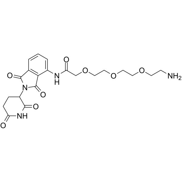 Pomalidomide-amino-PEG3-NH2结构式