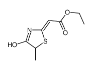 ethyl 2-(5-methyl-4-oxo-1,3-thiazolidin-2-ylidene)acetate Structure