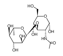 2-ACETAMIDO-2-DEOXY-3-O-(A-L-FUCOPYRANOSYL)-D-GLUCOPYRANOSE Structure
