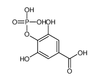 3,5-dihydroxy-4-phosphonooxybenzoic acid Structure