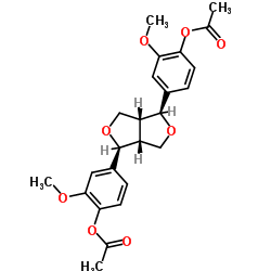 (+)-Piresil diacetate structure
