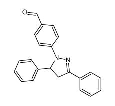 4-(3,5-二苯基-4,5-二氢-1-吡咯)-苯甲醛结构式