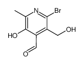 2-bromo-5-hydroxy-3-hydroxymethyl-6-methyl-pyridine-4-carbaldehyde结构式