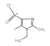 1-乙基-5-碘-2-甲基-4-硝基-1H-咪唑结构式