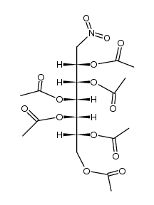 7-deoxy-7-nitro-L-glycero-L-galactoheptitol hexaacetate Structure