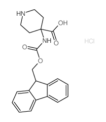 4-(Fmoc-氨基)-4-哌啶甲酸盐酸盐结构式