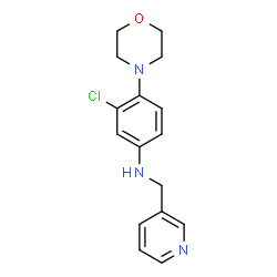 3-chloro-4-(morpholin-4-yl)-N-(pyridin-3-ylmethyl)aniline结构式