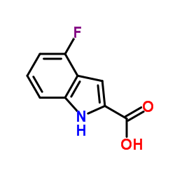 4-氟吲哚-2-羧酸结构式