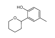 4-methyl-2-(tetrahydro-2H-pyran-2-yl)phenol Structure