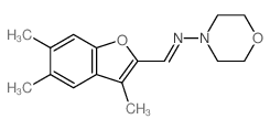 N-morpholin-4-yl-1-(3,5,6-trimethylbenzofuran-2-yl)methanimine结构式