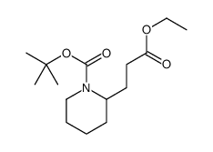 tert-butyl 2-(3-ethoxy-3-oxopropyl)piperidine-1-carboxylate结构式