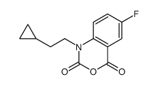 1-(2-环丙基乙基) -6-氟-2H-3,1-苯并噁嗪-2,4-二酮结构式