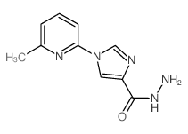 (9ci)-1-(6-甲基-2-吡啶)-1H-咪唑-4-羧酸肼结构式