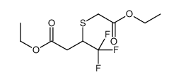 ethyl 3-(2-ethoxy-2-oxoethyl)sulfanyl-4,4,4-trifluorobutanoate结构式
