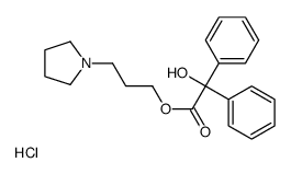 3-pyrrolidin-1-ium-1-ylpropyl 2-hydroxy-2,2-diphenylacetate,chloride Structure