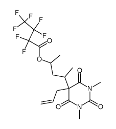 2,2,3,3,4,4,4-Heptafluorobutanoic acid 3-[hexahydro-1,3-dimethyl-2,4,6-trioxo-5-(2-propenyl)pyrimidin-5-yl]-1-methylbutyl ester结构式