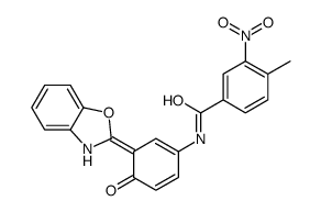 N-[(3E)-3-(3H-1,3-benzoxazol-2-ylidene)-4-oxocyclohexa-1,5-dien-1-yl]-4-methyl-3-nitrobenzamide Structure