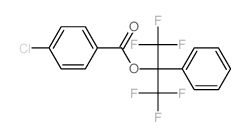 Benzoicacid, 4-chloro-, 2,2,2-trifluoro-1-phenyl-1-(trifluoromethyl)ethylester Structure