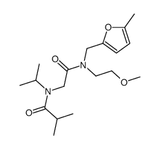 N-[2-[2-methoxyethyl-[(5-methylfuran-2-yl)methyl]amino]-2-oxoethyl]-2-methyl-N-propan-2-ylpropanamide Structure