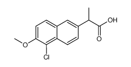 2-(5'-chloro-6'-methoxy-2'-naphthyl)-propionic acid Structure