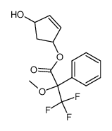 3,3,3-Trifluoro-2-methoxy-2-phenyl-propionic acid 4-hydroxy-cyclopent-2-enyl ester结构式
