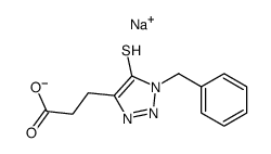 1-benzyl-4-(2-carboxyethyl)-1,2,3-triazole-5-thiol sodium salt Structure