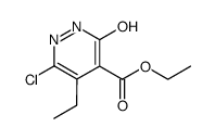6-chloro-5-ethyl-3-oxo-2,3-dihydro-pyridazine-4-carboxylic acid ethyl ester Structure